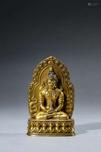 Gilt Bronze Figure of Amitabha