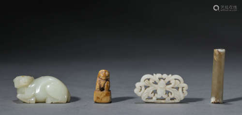 Group of Four Jade Carvings