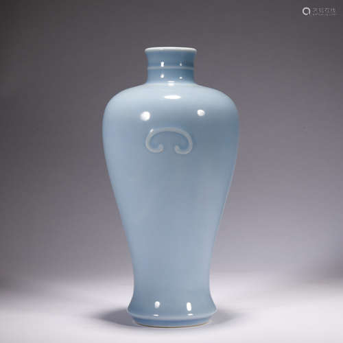 A celadon-glazed vase