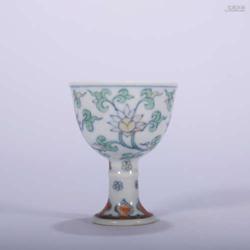 A DouCai 'floral' cup