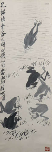 A Qi baishi's frog painting