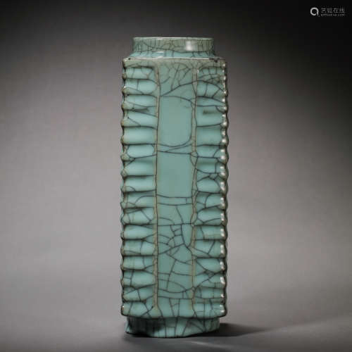 CHINESE SOUTHERN SONG DYNASTY LONGQUAN WARE GREEN GLAZE CONG...