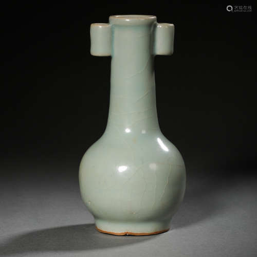 LONGQUAN WARE BLUE GLAZED FLASK, SOUTHERN SONG DYNASTY, CHIN...