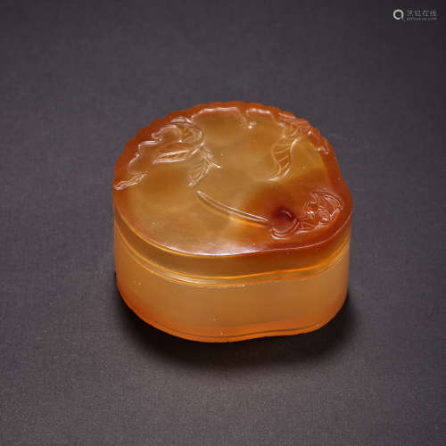 CHINESE LIAO DYNASTY AGATE BOX
