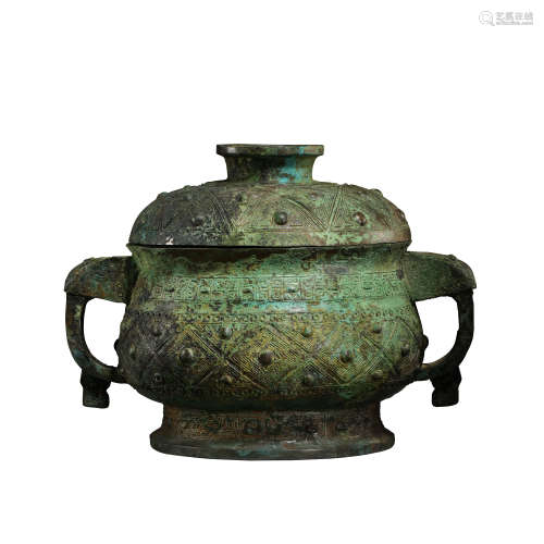 CHINESE SHANG DYNASTY BRONZE WARE, 8TH CENTURY BC