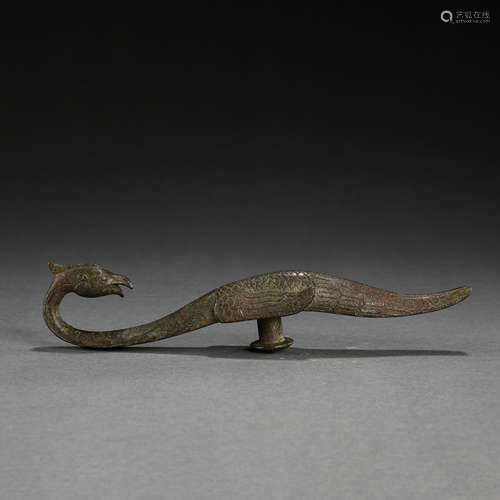 CHINESE WARRING STATES PERIOD BRONZE BELT HOOK 4TH CENTURY B...