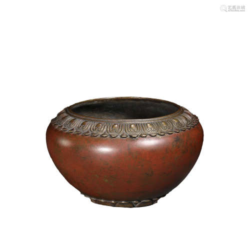 CHINESE QING DYNASTY BRONZE CENSER, 17TH CENTURY