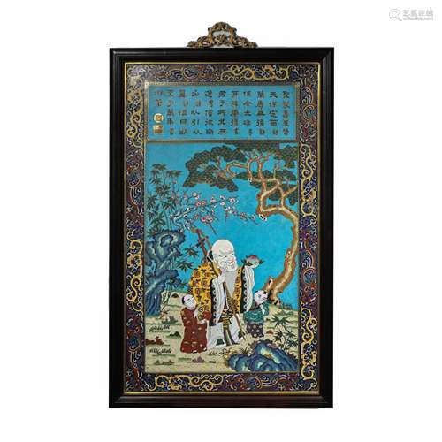 CLOISONNE HANGING SCREEN, QING DYNASTY, CHINA, 18TH CENTURY