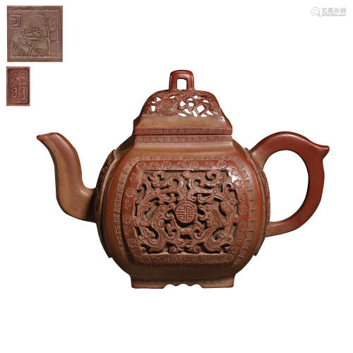 MODERN CHINESE FAMOUS PURPLE CLAY TEAPOT