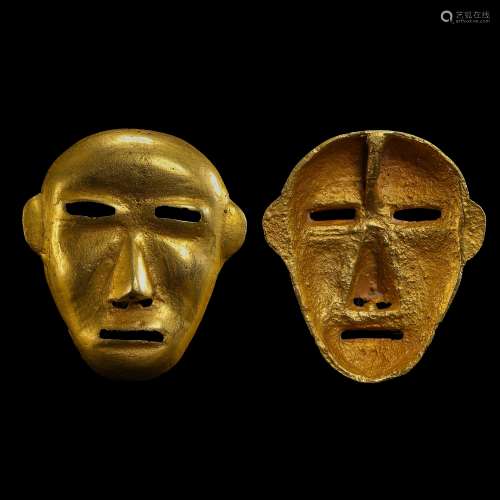 ORDOS CULTURE PURE GOLD MASK OF THE SPRING AND AUTUMN PERIOD...
