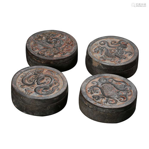 A GROUP OF BLUESTONE INKSTONES FROM THE NORTHERN WEI DYNASTY...