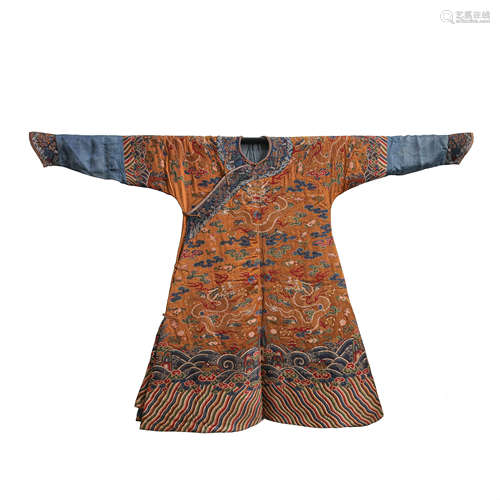 CHINESE QING DYNASTY KESI DRAGON ROBE