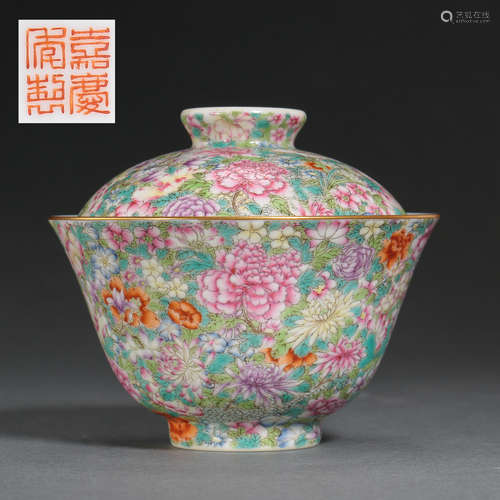 CHINESE QING DYNASTY FAMILLE ROSE BOWL