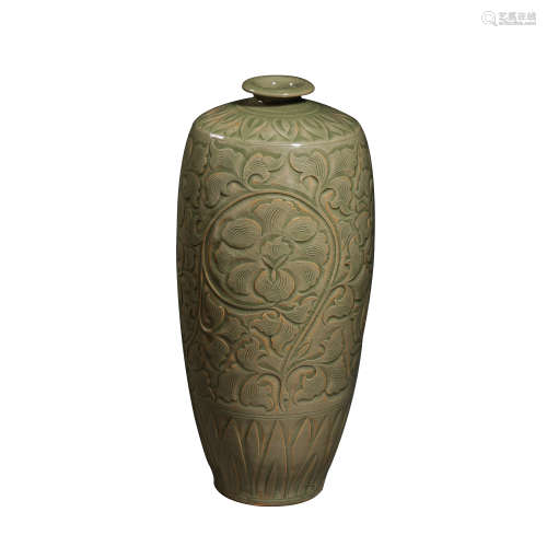 YAOZHOU WARE PLUM VASE, NORTHERN SONG DYNASTY, CHINA, 10TH C...