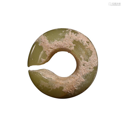 CHINESE HONGSHAN CULTURE HEMO JADE CIRCLE, 20TH CENTURY BC