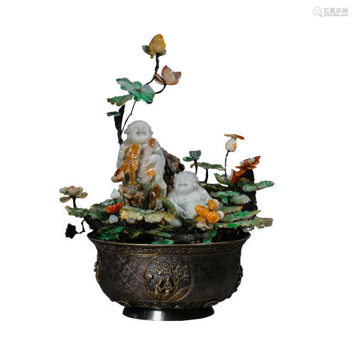 THE BONSAI MADE BY COURT MANUFACTURING OFFICE OF QING DYNAST...