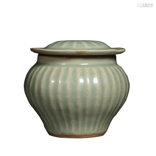 LONGQUAN WARE LID JAR, SOUTHERN SONG DYNASTY, CHINA