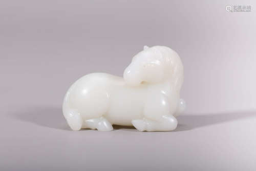 White Jade Horse Ornament, Qing Dynasty