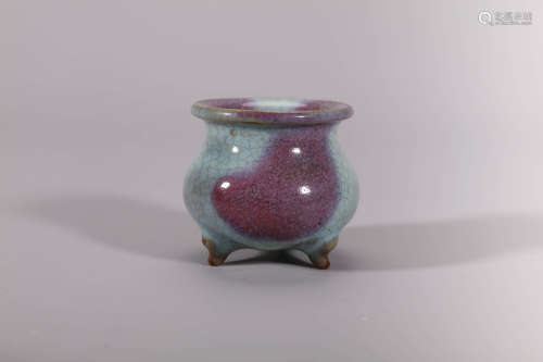 Jun Ware Splashed Censer, Jin Dynasty