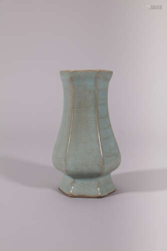 Southern Song Longquan Kiln Guan-type Hexagonal Vase