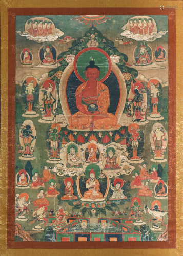 Qing Amitabha Thangka