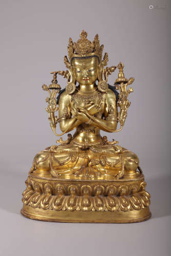 Gilt Bronze Shakyamuni, 18th Century