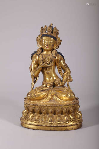 Gilt Bronze Figure of Buddha, 17th Century