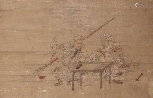 Chinese Figure Painting, Paper, Hanging Scroll, Anonymous