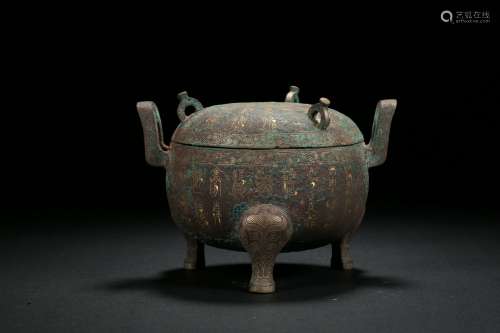 Han Dynasty gold and silver amphora