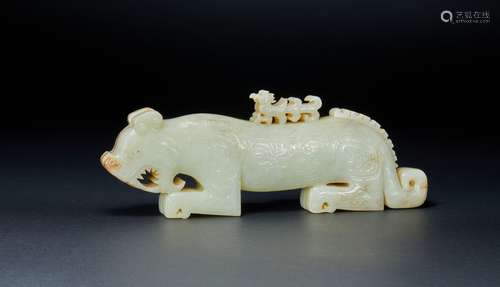 Han Dynasty Hetian Jade Tiger