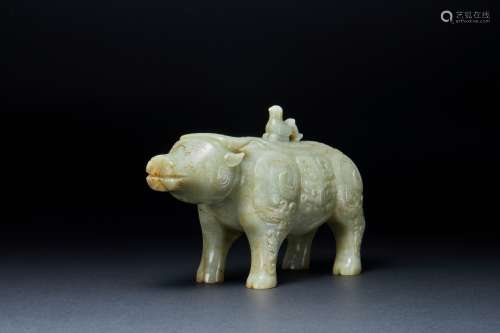 Han Dynasty Hetian Jade Cow