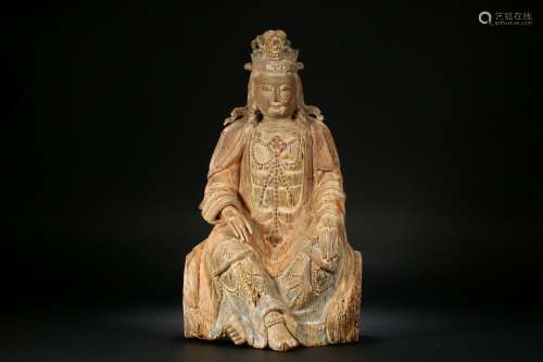 Tang Dynasty Wooden Buddha Statue