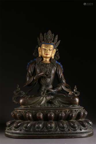 A Copper Vajrasattva Buddha Statue.