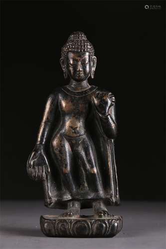 A Copper Sakyamuni Buddha Statue.