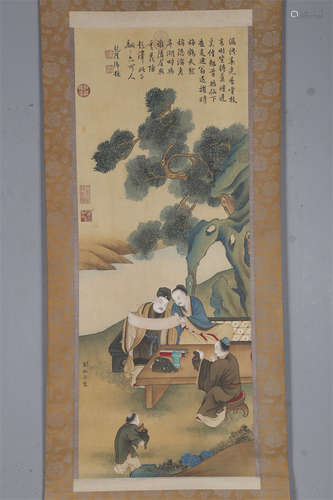 A Figure Story Painting by Liu Songnian.