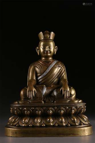 An Alloy Copper Guru Buddha Statue.