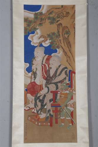 An Arhat Painting on Silk by Li Gonglin.