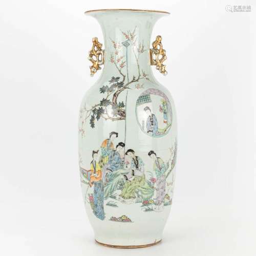A Chinese vase made of porcelain decorated with the emperor ...