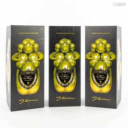 3 x Dom Pérignon Champagne 2004 (Limited Edition by Jeff Koo...