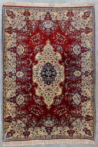 An Oriental hand-made carpet, Kashmir, Pakistan. (201 x 141 ...