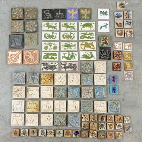 Roger GUERIN (1896-1954) a large collection of tiles with th...