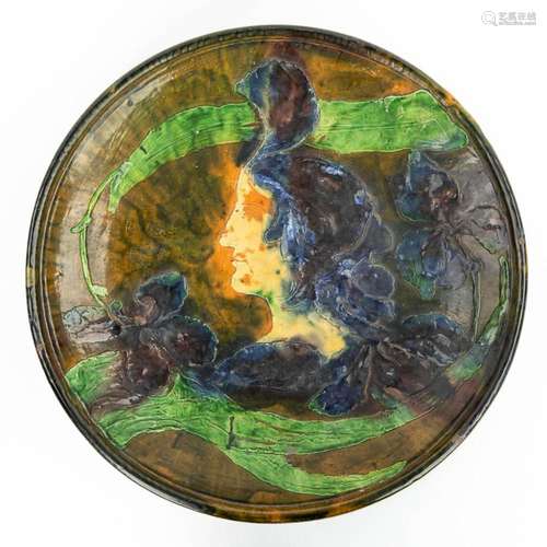 Arthur CRACO (1869-1955) An exceptionally large plate made o...