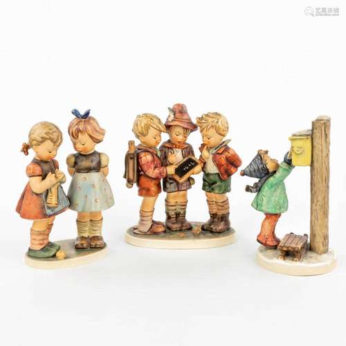 A collection of 3 statues made by Hummel. (H:19cm)