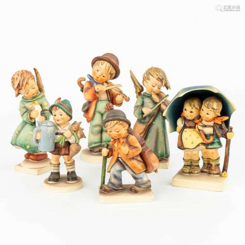 A collection of 6 Hummel statues: : 21/I, 188-1948, 71, 89/I...