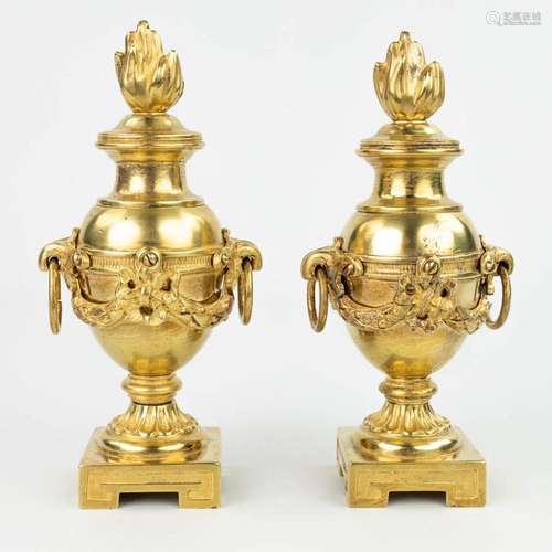 A pair of reversible candlesticks made in Louis XVI style, 1...