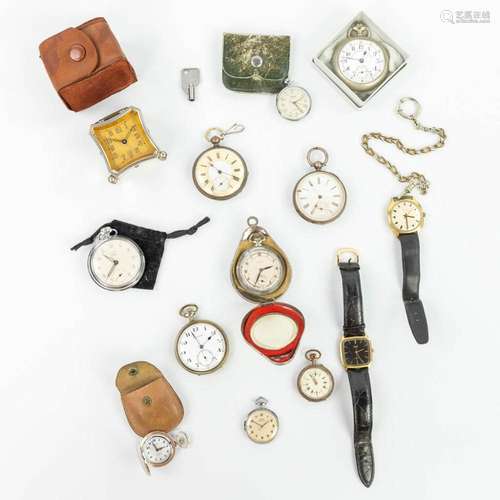 A collection of 10 pocket watches, 2 wristwatches and an off...