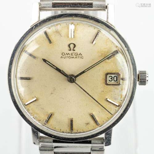 A vintage wristwatch marked Omega Automatic with central sec...