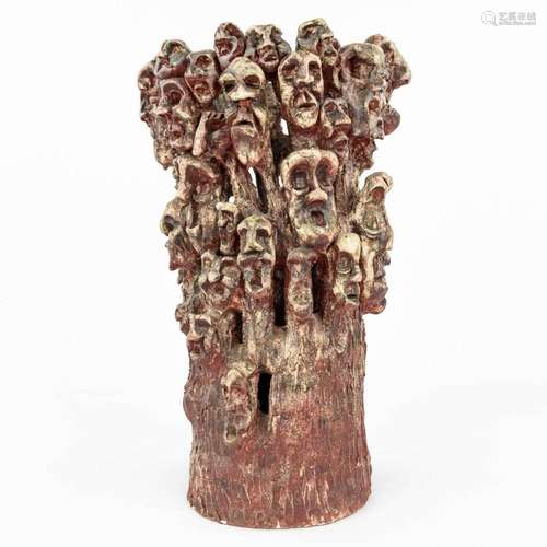 A vase made of glazed ceramics 'The Underworld'. (H:...