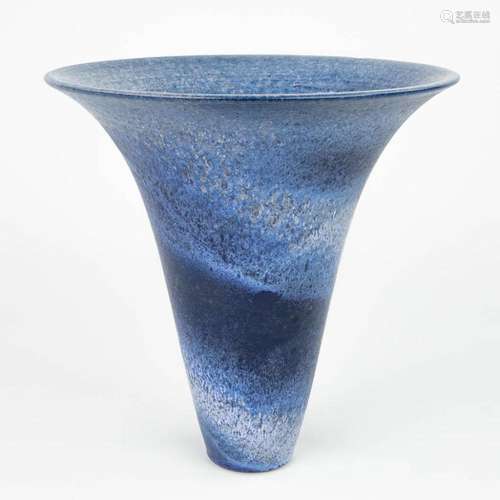 Antonio LAMPECCO (1932-2019) a trumpet vase made of glazed c...