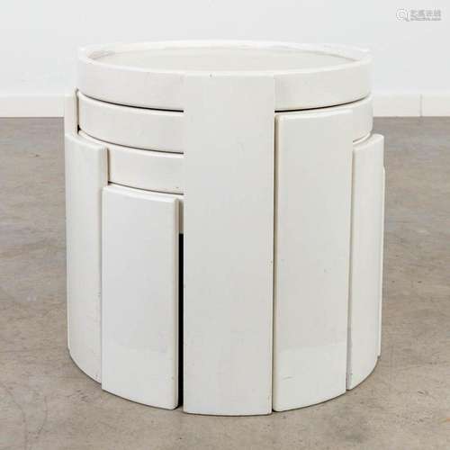 Gianfranco FRATTINI (1926-2004) a set of 4 side tables, made...